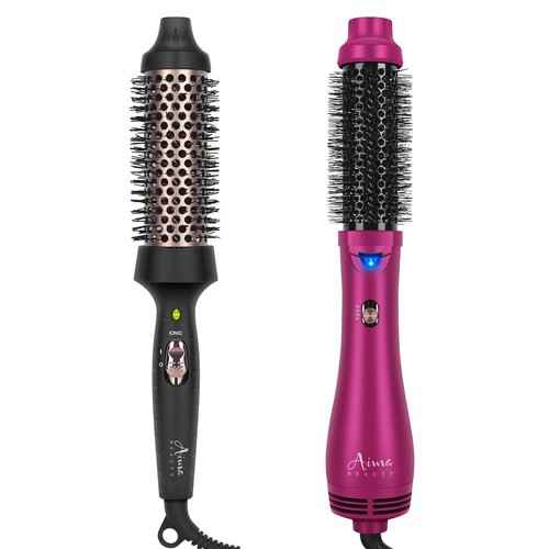 Aima Beauty One Step Hair Dryer & Volumizing Hot Air Brush, Thermal Brush, 1.5"/40mm Heated Round Brush for Blowout Look