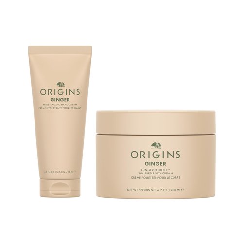 Origins Luxurious 2-Piece Ginger Hand & Body Bundle Skin Care Set | Includes Hand Cream & Our #1 Whipped Body Cream | With Ginger