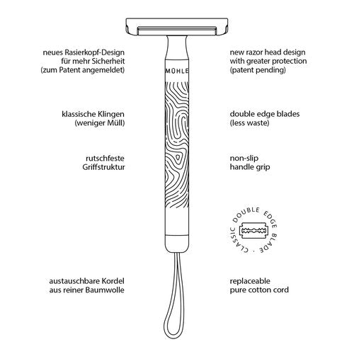MÜHLE COMPANION Unisex Safety Razor, Rosegold