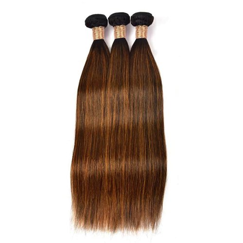 Condescension Human Hair Bundles 16 18 20 Inch Chocolate Brown P4/30 Straight Bundles Human Hair 100% Unprocessed Soft Sewn In Hair with Double Weft for Black Women