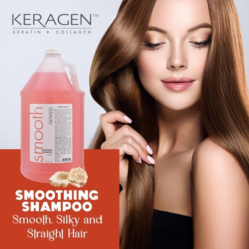 KERAGEN - Clarifying Shampoo with Keratin and Collagen, All Hair Types, Sulfate Free, 128 Oz