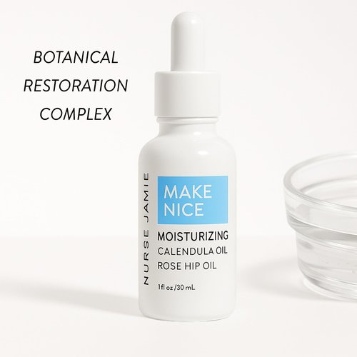 Nurse Jamie Make Nice Moisturizing Oil – Hydrating Botanical Face Oil with Calendula & Rosehip for Dewy, Glowing Skin (30 mL)