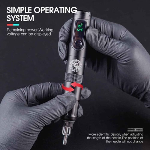 Dragonhawk X4 Tattoo Pen Kit Wireless Tattoo Machine Gun Kit Tattoo Cartridges Needles Black Tattoo Ink Supplies General Tattoo Kit TZ-025