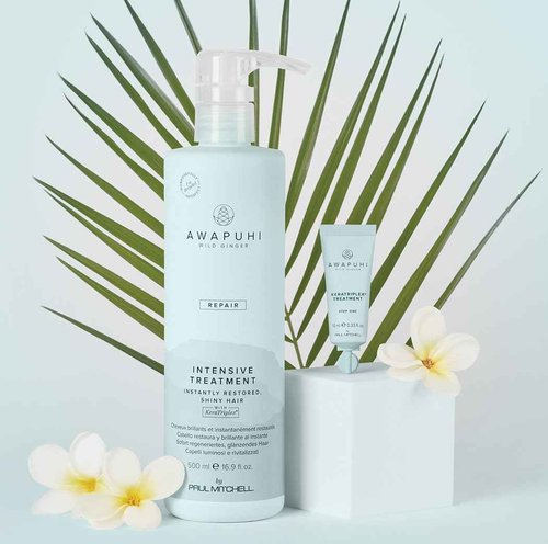 Awapuhi Wild Ginger by Paul Mitchell KeraTriplex Treatment (4-Pack), Ideal For Dry, Damaged + Color-Treated Hair