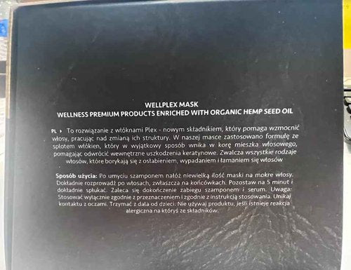 Wellness Premium Wellplex Hair Mask for All Hair Types | Enriched with Organic Cold Pressed Hemp Seed Oil | Clean Beauty Ingredients (500 mL)