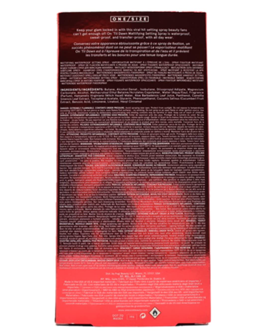 One Size On 'Til Dawn Setting Spray Duo Mattifying Waterproof Setting Spray Duo Holiday Gift Set, Clear