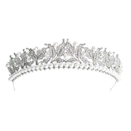 Real Austrian Rhinestone Crystals Leaves Crown Tiara for Wedding Bridal Girl Hair Accessories Jewelry SHA8622