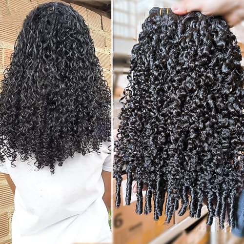Burmese Curly Clip in Hair Extensions Human Hair 3C4A Lace Clip in Human Hair Extensions 2 Pack 240g 14pcs Spirally Curly Classic Clips Ins Real Human Hair Extension Full Head For Black Women 12 Inch