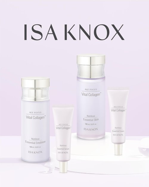 ISA KNOX Age Focus Vital Collagen Skincare Set (14.54 fl oz) - Korean Skincare for Firming, Hydrating, and Nourishing. with Low-Molecular Collagen and Essential Vitamins.