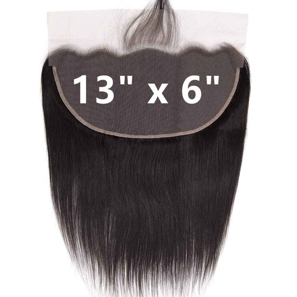 Grand Nature Frontal HD Lace Closure Only, 13x6 Frontal HD Lace, 5x5 HD Lace Closure Body Wave, Straight 4x4 Closure, 13x4 Lace Frontal HD Lace (Straight, 18"-13x6 Frontal)