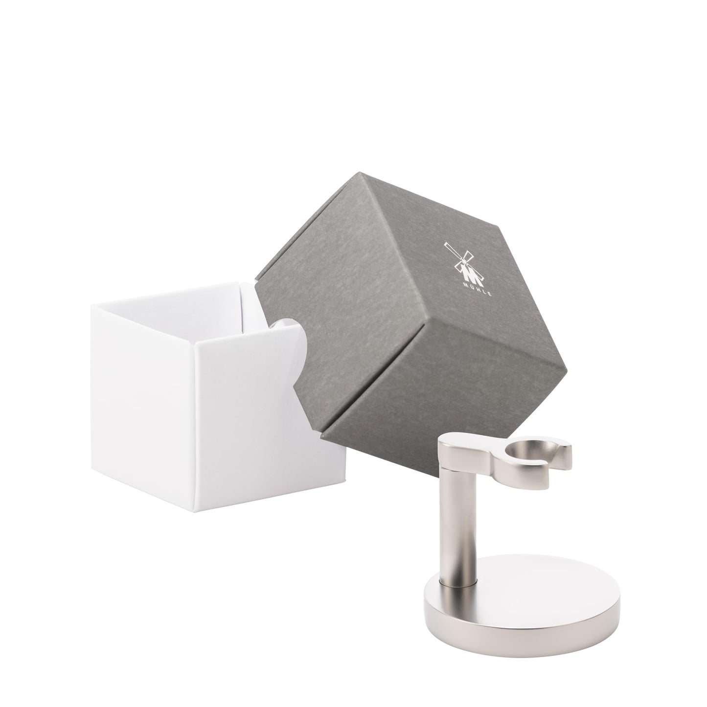 MÜHLE Single Holder for Classic Safety Razors - for Rocca and Companion Razors - Matt Chrome Shaving Stand