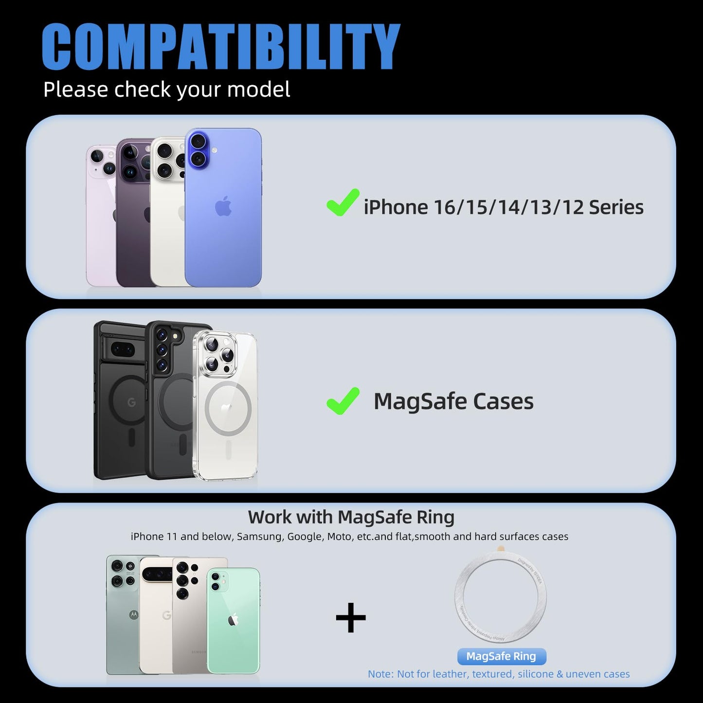 1ST IDEA Phone Tripod Stand, Aluminum Alloy Mini Tripod Compatible with Magsafe iPhone 16/15/14/13/12 Series, Foldable Strong Magnetic Phone Stand, Mult-Angle Adjustment Selfie Stick(Grey)