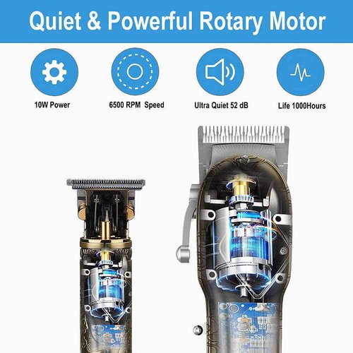 Suttik Professional Hair Clippers for Men, Cordless Hair Clippers & Hair Trimmer & Electric Shavers for Men, 3 in 1 Clippers for Hair Cutting Kit, Beard Trimmer Razors Haircut Grooming Kit Barber Set