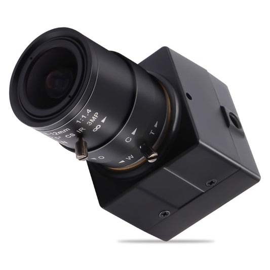 1080P USB Camera H.264 30fps Low Light HD PC Webcam with Zoom Lens 2.8-12mm Manual Focus IMX323 Sensor Computer Webcam Industrial Lightburn Close-up Camera for 3D Printer,Video Meeting