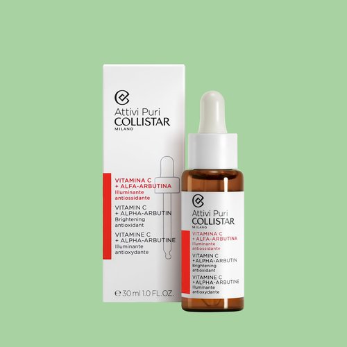 Collistar Attivi Puri Vitamin C Serum + Alpha Arbutin Face Drops for Anti-Ageing Moisturising Effect, Also for Sensitive Skin, Free from Silicone, Alcohol and Dyes 30 ml
