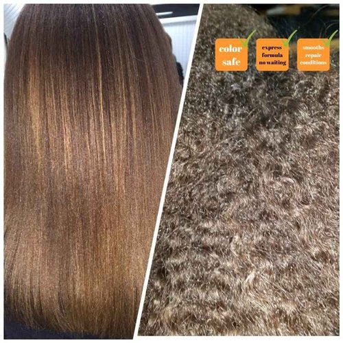 Kerazon Buriti Liss Keratin Treatment + Sulfate Free and Sodium Free Shampoo & Conditioner KIT
