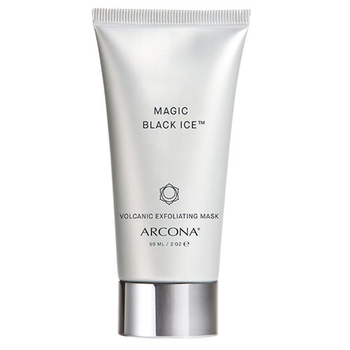 ARCONA Magic Black Ice - Icelandic Volcanic Sand, Black Lava, Charcoal and Mandelic Acid Exfoliate, Purify, Brighten and Decongests Skin - 2 oz. Made In The USA