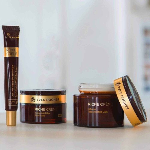 Yves Rocher Eye Cream Riche Crème Comforting Anti-wrinkle with precious oils, for Mature Skin + Dry skin, 14 ml tube