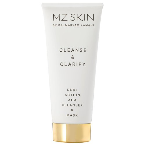 MZ SKIN Cleanse & Clarify Dual Action Cleanser & Mask 3.4 fl oz | Exfoliating AHA & Papaya Enzyme Face Wash | Smooths Texture, Refines Pores & Brightens