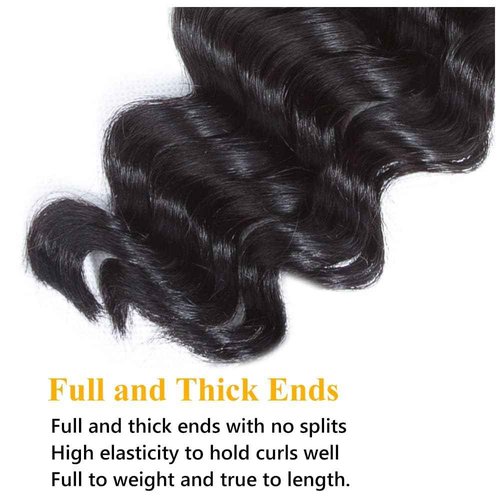 QTHAIR Brazilian Loose Deep Wave Bundle 28" 16A 100% Unprocessed Brazilian Virgin Human Hair Bundles Brazilian Virgin Loose Deep Curly Human Hair Weave Wet and Wavy Curly Hair Bundle