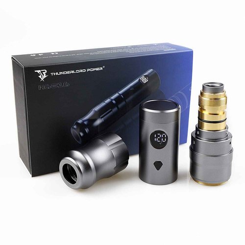 Cordless Tattoo Machine Pen Kit -BIOMASER Rotary CORELESS Tattoo Machine Pen with Two Batteries 20pcs Cartridges needle for Professionals and Beginners Tattoo Artists