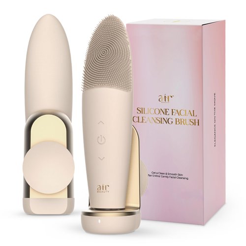 Air Beauty Silicone Facial Cleansing Brush - Waterproof Sonic Pore Cleaning Scrubber with Wireless Charging for Deep Cleansing - Electric Face Massager and Exfoliating Face Scrub