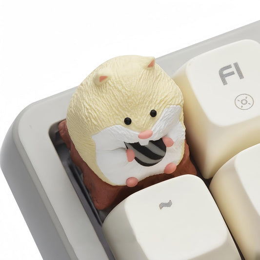 ZMX Cute ESC Keycaps,Artisan Resin Keycap Kawaii Cartoon Custom Keycaps for MX Switches Mechanical Gaming Keyboard Cherry Profile R4 Height Key Personalized 3D Animal Single Keycaps (Yellow)
