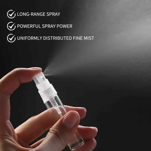 TANEMUDO 320 Pcs Mini Spray Bottles with 10 Perfume Dispensers, 10 Droppers, and 10 Funnels, Clear Refillable Glass Perfume Atomizer for Travel, Fragrance, Scent Samples, and Pocket Dispensers (5ml)