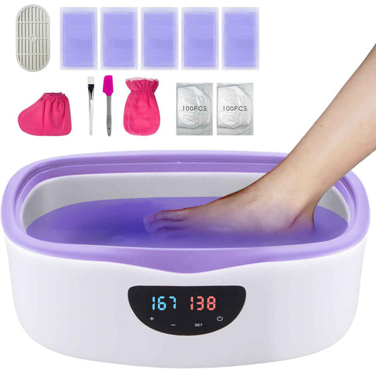 KmaxShip Paraffin Wax Machine for Hand and Feet Treatment - 5000ml Large Capacity Paraffin Wax Warmer with 3.85 lbs Refills, Moisturizing Kit Paraffin Hand Wax Machine - 213pcs Set