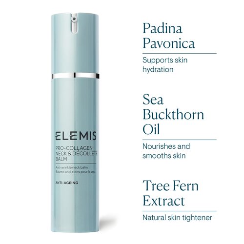 ELEMIS Pro-Collagen Neck & Décolleté Balm | Powerful Anti-Wrinkle Moisture Balm Firms, Smoothes, and Hydrates to Reveal Younger-Looking Skin | 50 mL