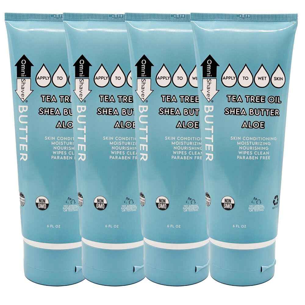 OmniShaver Ergonomic Maintenance Back Shaving Kit - Extendable Handle with Dual Shave Heads for Easy Reach - Includes Lotion Spreader - Self-Cleaning & Self-Stropping - Maintenance Back Shaver for Men