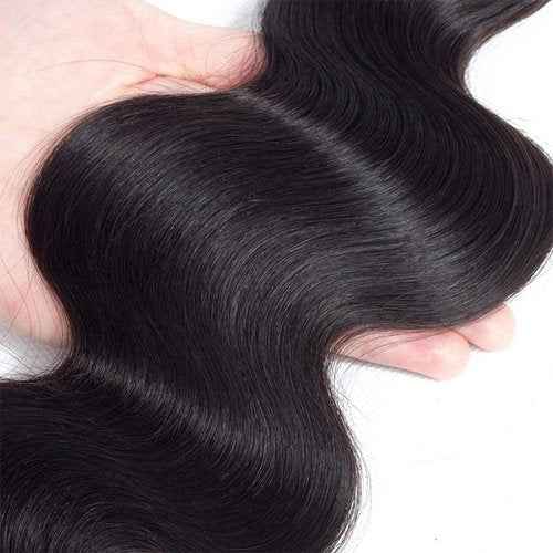 Body Wave Bundles Human Hair Brazilian Virgin 3 Bundles 18 20 22 Inch 100% Unprocessed Brazilian Virgin Human Hair Weave Double Weft Body Wave Hair Extensions Natural Black for Black Woman