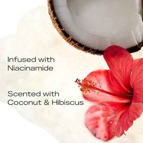 SheaMoisture Illuminating Body Butter with Coconut & Hibiscus, Niacinamide and Pro-Ceramides, Renewing Skin¡¯s Natural Glow, 48H Moisturizing 11.5 oz