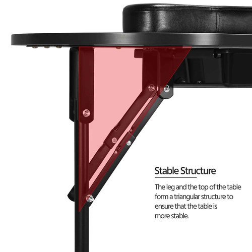 Yaheetech 37-inch Portable & Foldable Manicure Table Nail Desk Workstation with Large Drawer/Client Wrist Pad/Controllable Wheels/Carrying Case for Spa Beauty Salon Black