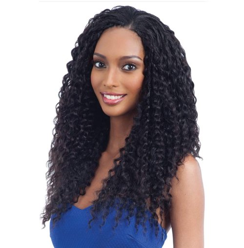 Saga Human Hair Crochet Braids Standard Type Super Curl (18", 1B)