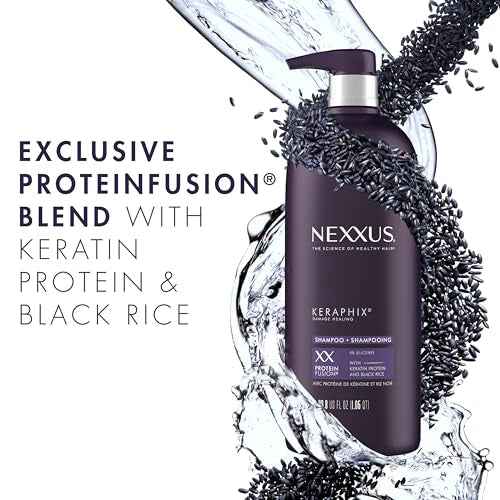 Nexxus Keraphix Shampoo and Conditioner - Damaged Hair Treatment System with Keratin Protein and Black Rice, 2 Count & 3 Repair Masks Treatment, 33.8 oz, 1.5 oz, 3 Count, 5 Count ( Pack of 1)