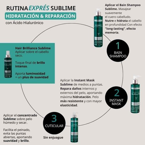 abril et nature - Professional Repair Hair Care Set - Sublime - Shampoo, Mask, and Serum Pack for Damaged, Thick, and/or Porous Hair - Nourishing and Hydrating - 550 ml