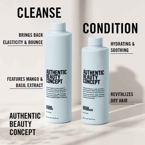 Authentic Beauty Concept Hydrate Conditioner | Hydrating Conditioner For Normal To Dry or Curly Hair | Moisturizes & Revitalizes Dry Hair | Vegan & Cruelty-free | Silicone-free | 33.8 fl. oz.