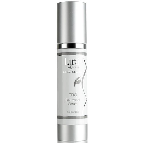 Lira Clinical PRO C4 Retinol Serum - Face Serum with Plant Stem Cells - Vitamin C Brightening Serum with Licorice and Olive Extract - 1.69 Ounce