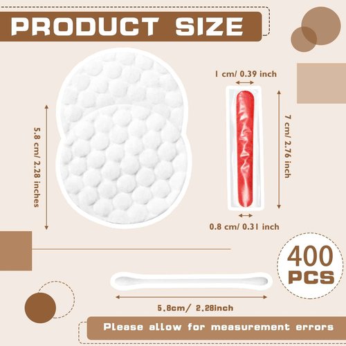 Tondiamo 400 Set Hotel Vanity Set Individual Vanity Kit Hotel Hospitality Set Disposable Travel Amenities Kit Bulk Include Cosmetic Cotton Pads, Cotton Swabs, Nail File for Shelter Homeless