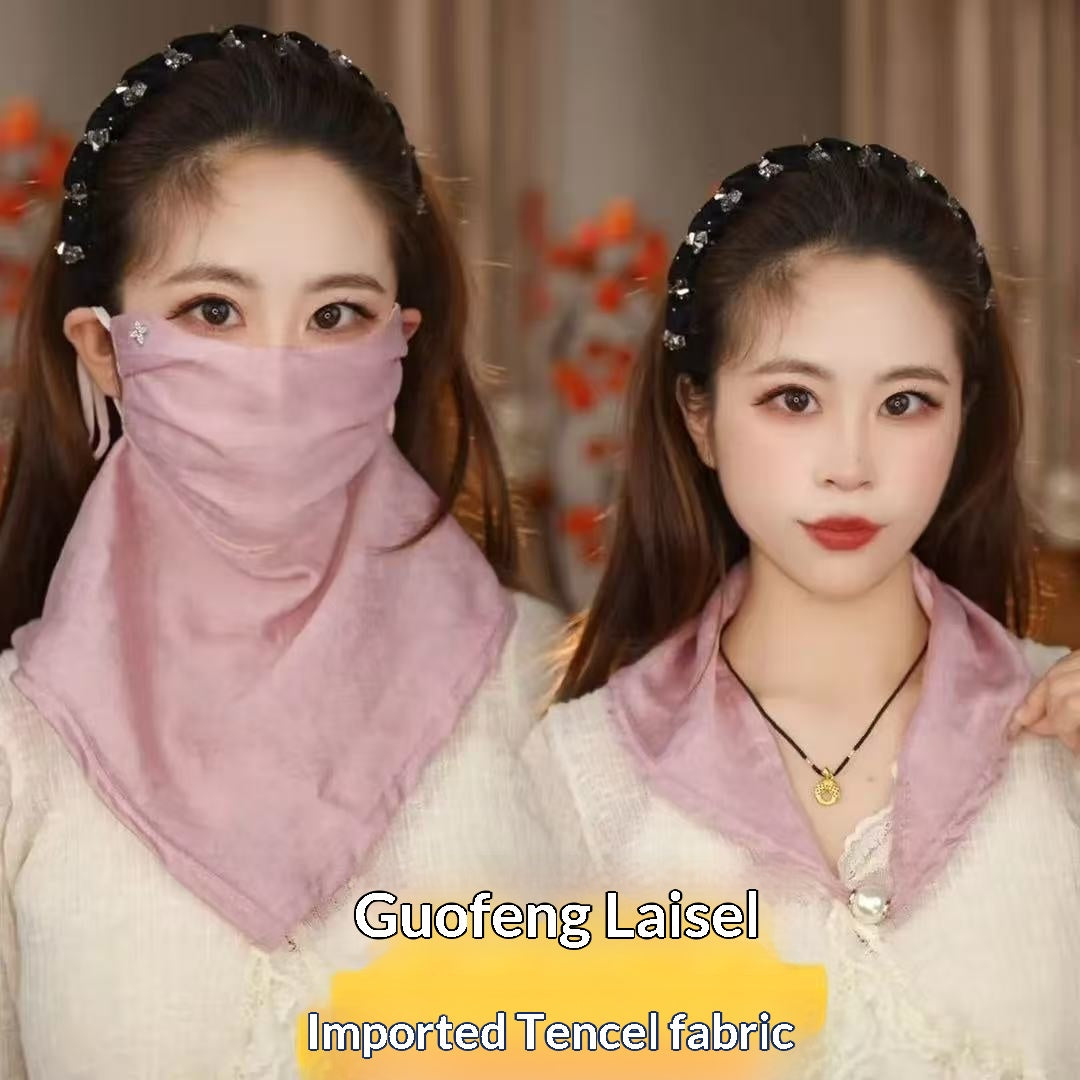 Sun Protective Face Mask Women's Breathable Lace