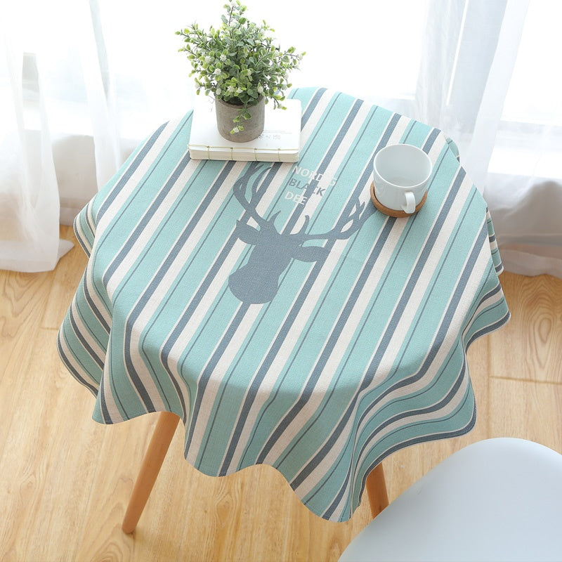 Modern Cotton Linen Tablecloth for Dining Room - Multiple Sizes & Designs