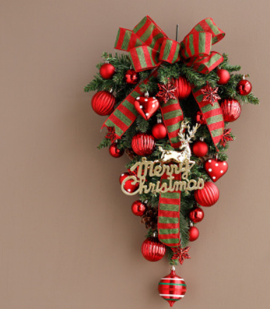 Christmas Wreath Door Wall Hanging Decoration for Festive Home Decor