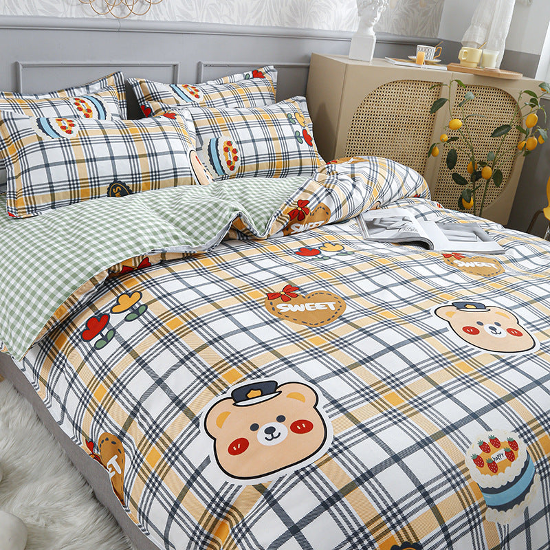 Pure Cotton Bedding Set - Multiple Sizes & Styles, Soft & Comfortable