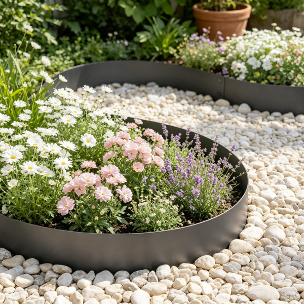 5-Pack Heavy Duty Garden Edging 39 Inch x 5 Inch Galvanized Steel Border Flexible Lawn Border for Flower Beds