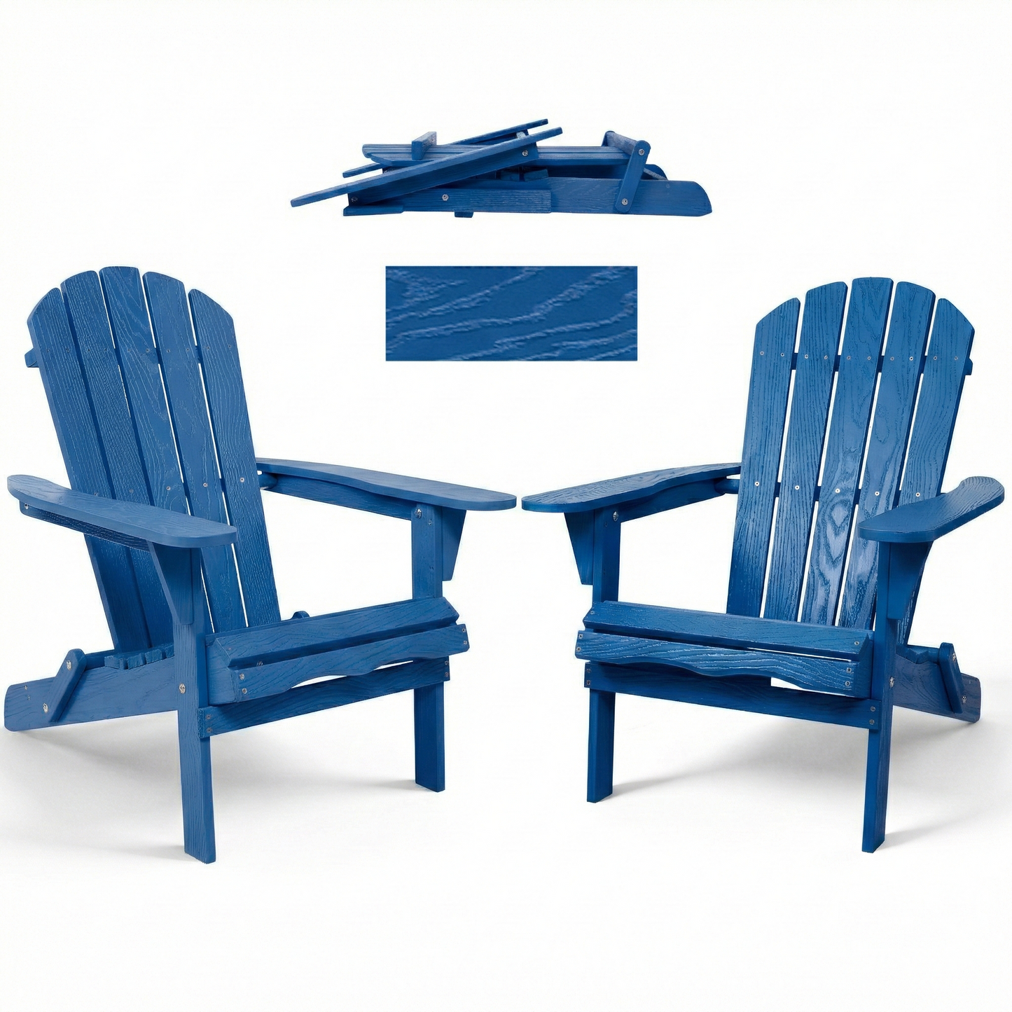 Wood Lounge Patio Chair For Garden Outdoor Wooden Folding Embossed