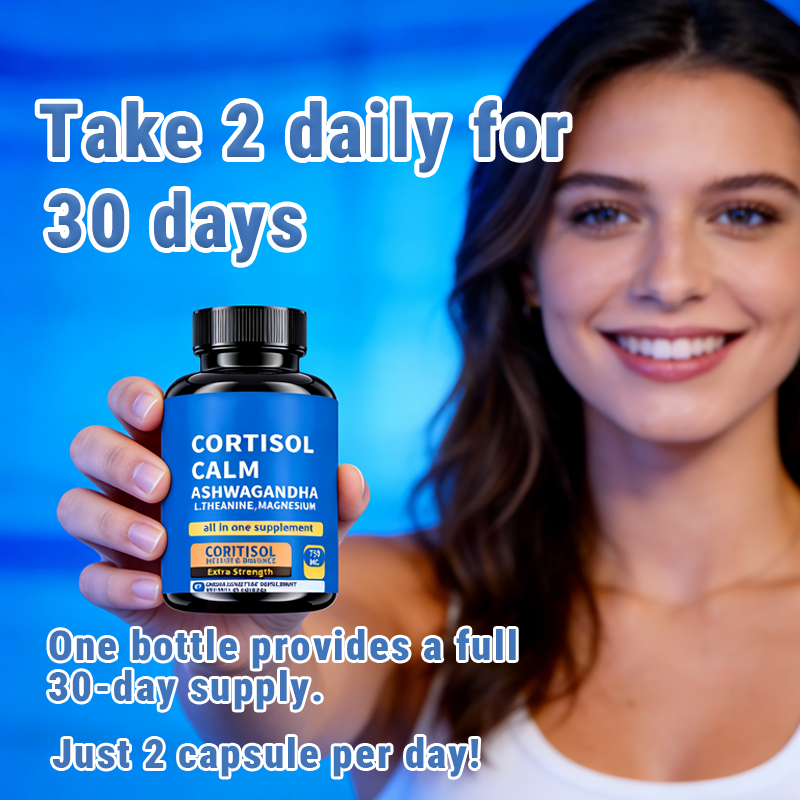 Stress Management Capsules with Ashwagandha & L-Theanine - 60 Capsules
