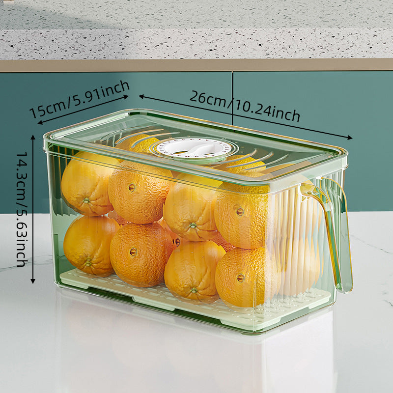 Food-Grade Transparent Drainable Refrigerator Storage Container Set