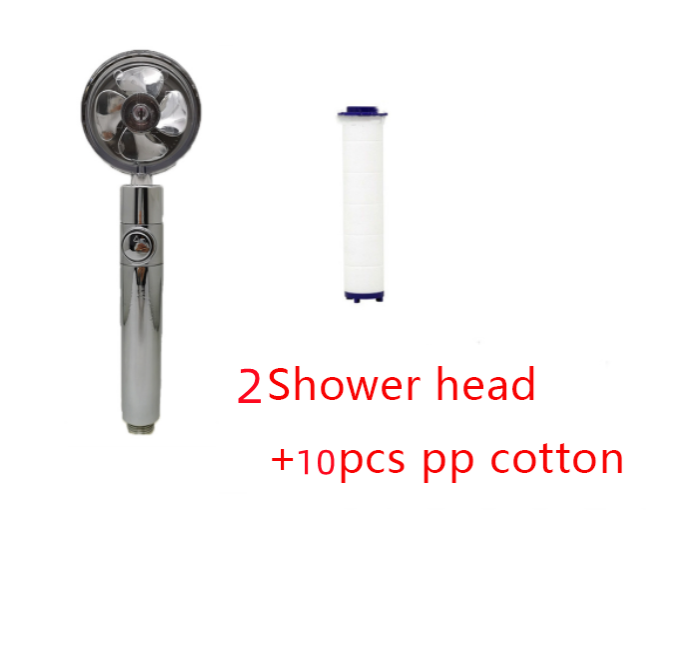 Water Saving Shower Head with Rotating Nozzle and High Pressure Spray