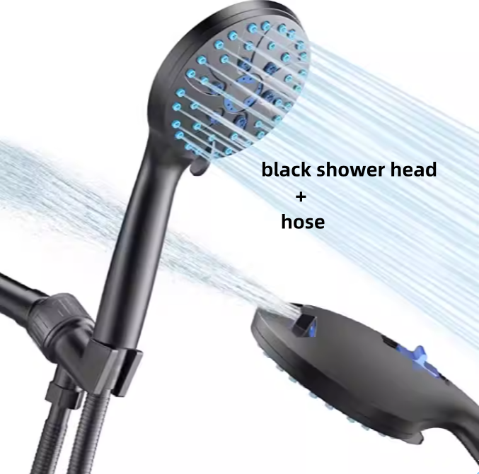 Multifunctional Shower Head with Pressurized Nozzle and Hose - Adjustable Spray Massage Rain